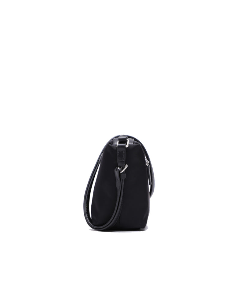 Nylon with Leather Shoulder Bag