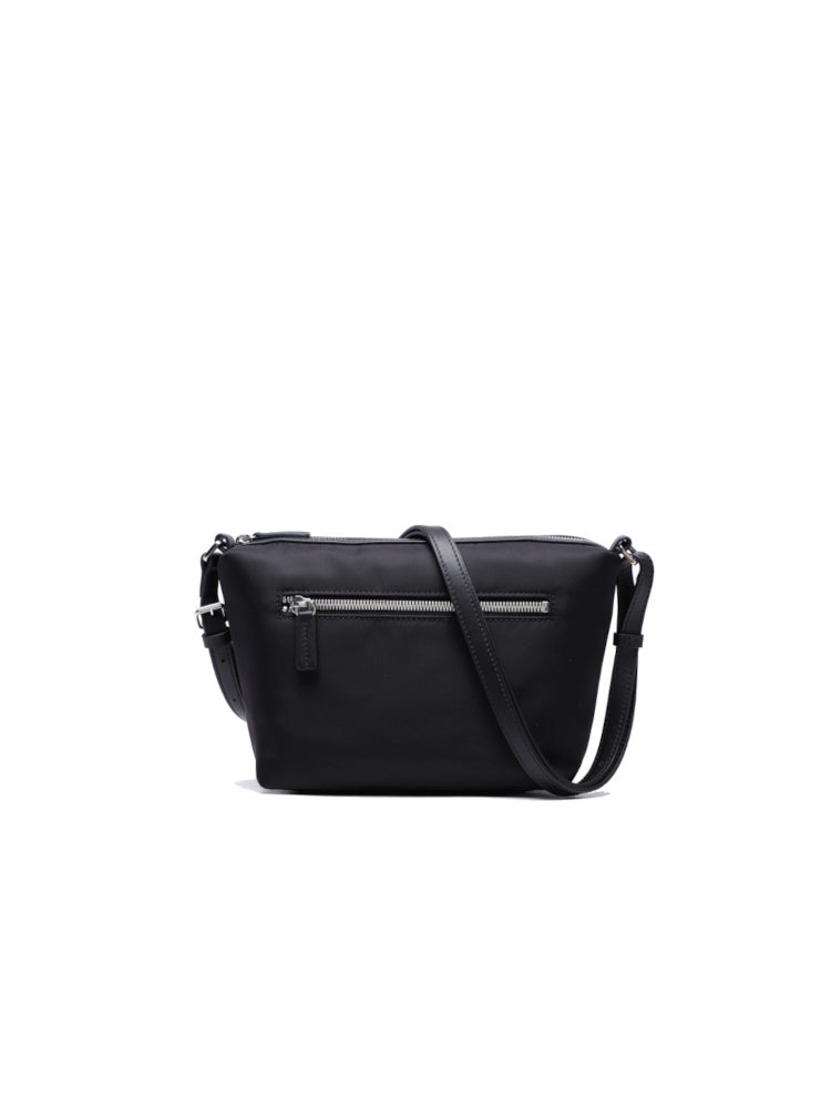 Nylon with Leather Shoulder Bag