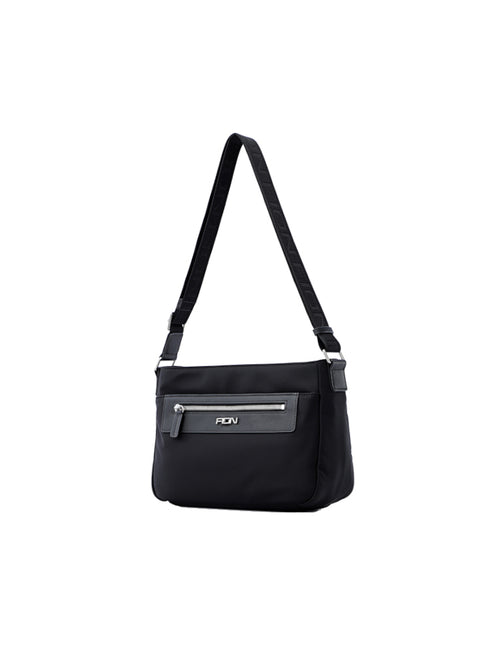 Nylon with Leather Shoulder Bag