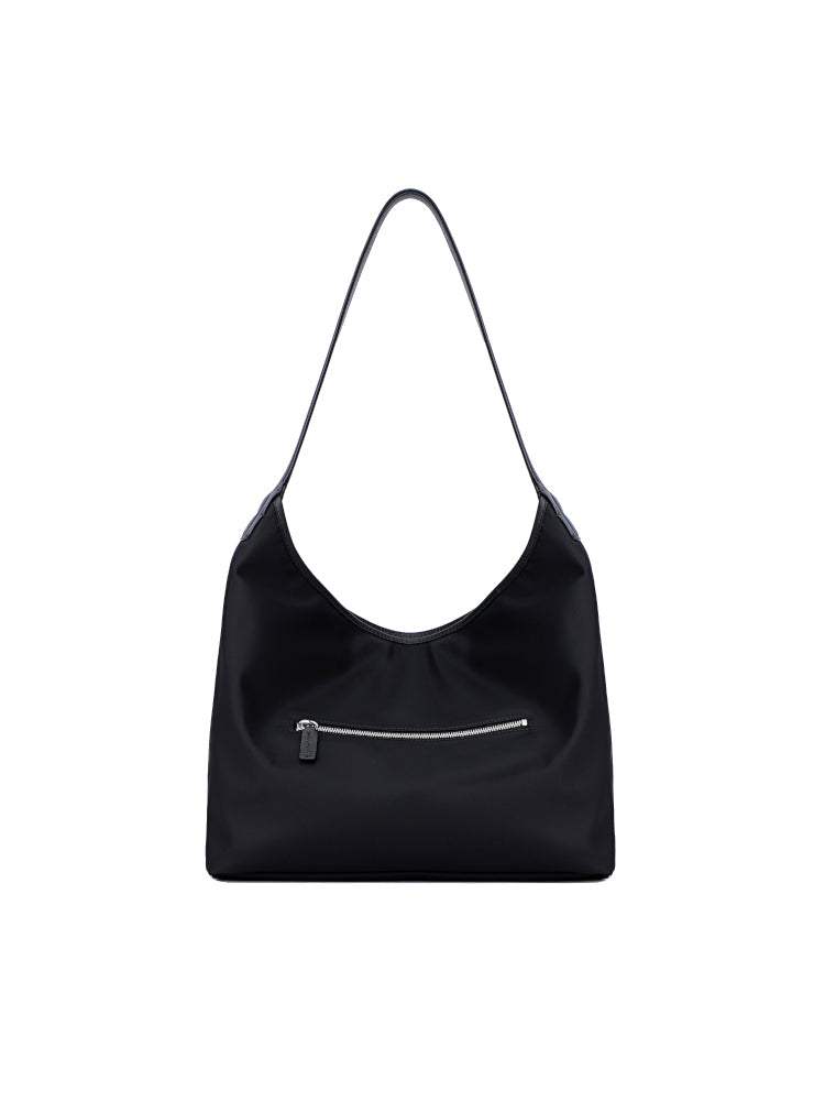 Nylon with Leather Tote Bag