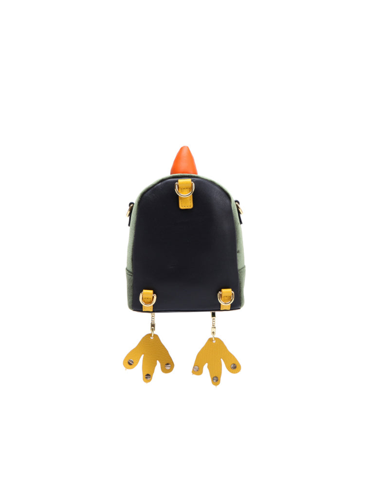 Little Mons Jacquard with Leather Backpack
