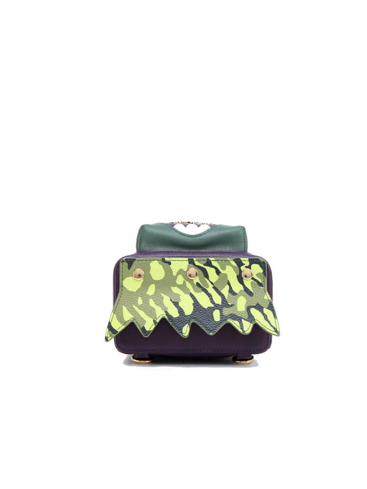Little Mons Jacquard with Leather Backpack