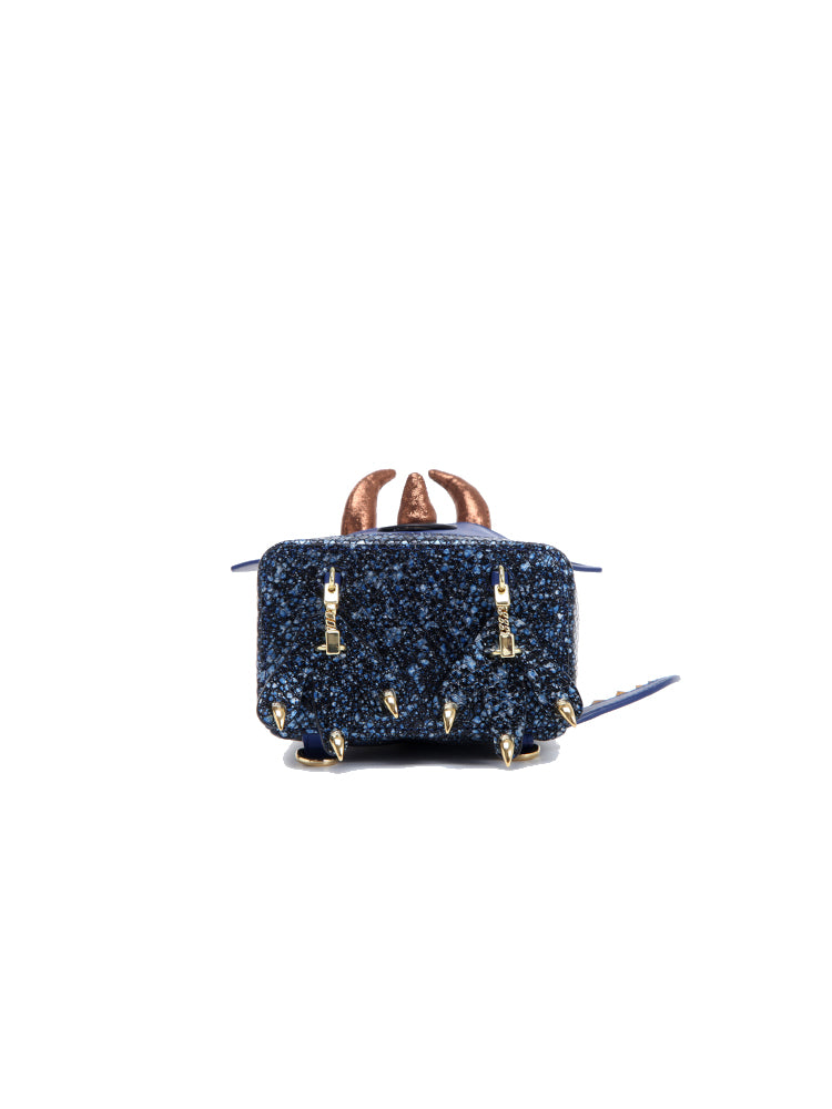 Little Mons Jacquard with Leather Backpack