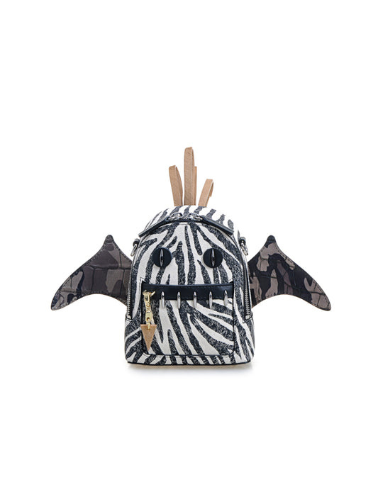 Little Mons Jacquard with Leather Backpack