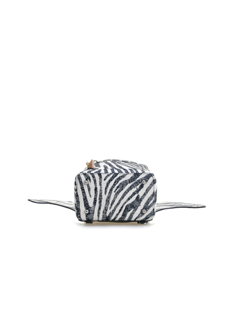 Little Mons Jacquard with Leather Backpack
