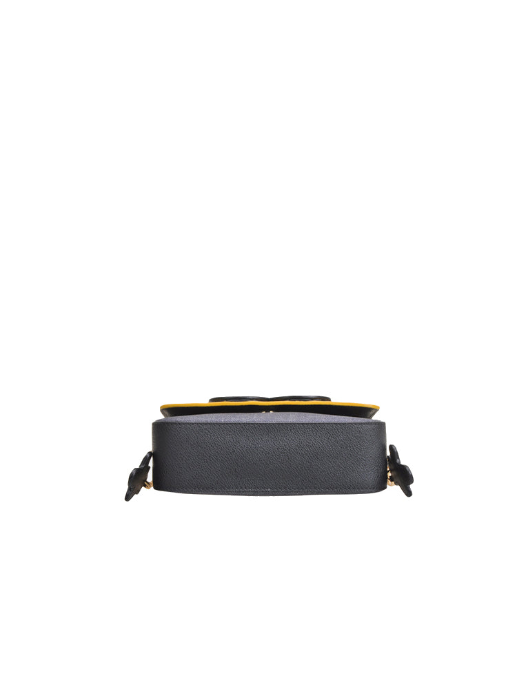 Minions Denim with Leather Crossbody & Shoulder Handbag