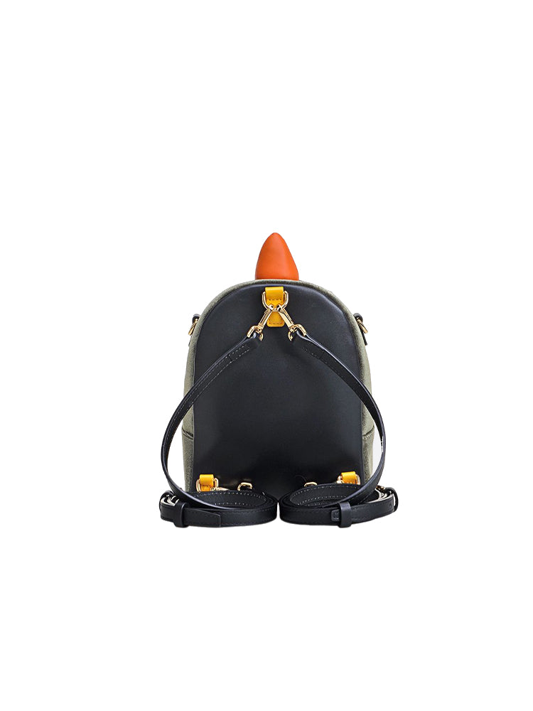 Little Mons Jacquard with Leather Backpack Medium