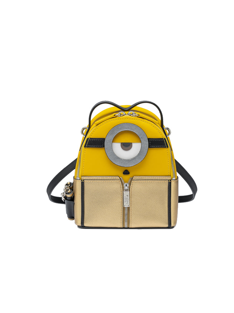 Minions Jacquard with Leather Backpack