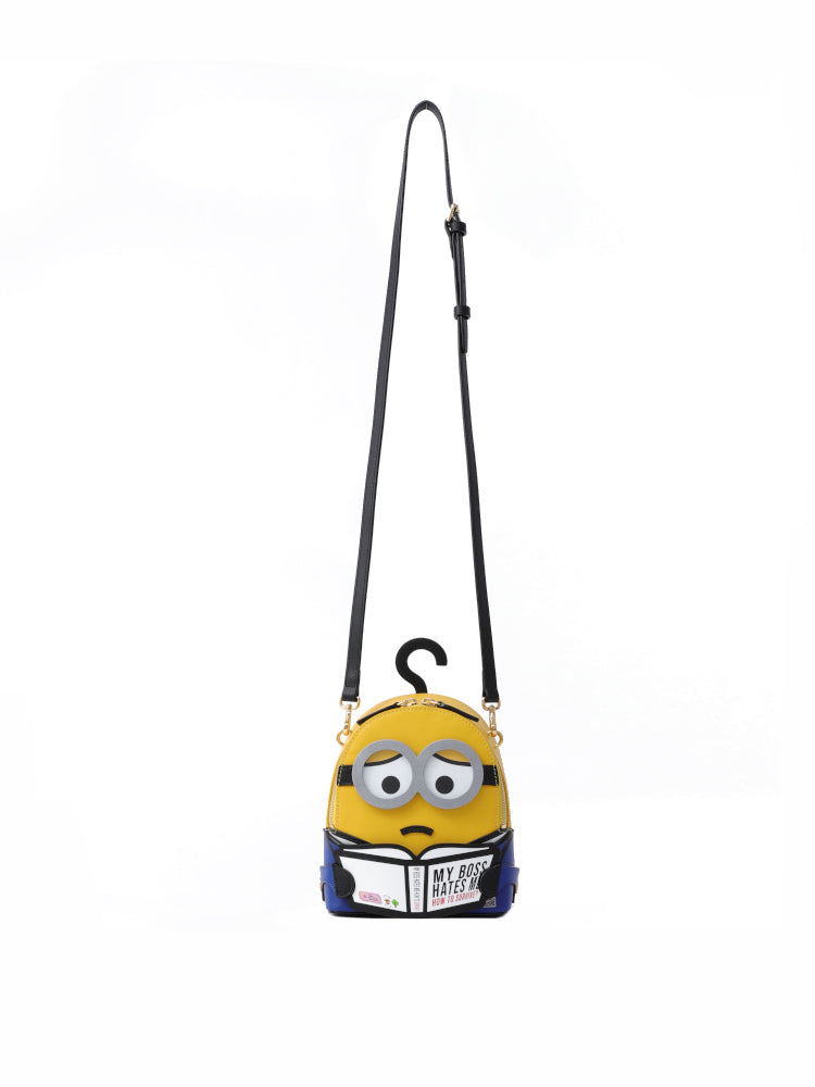 Minions My Boss Hate Me Leather Backpack