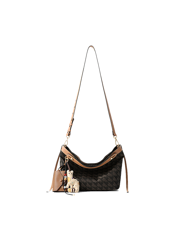 FION Palace Jacquard with Leather Bag