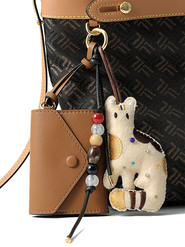 FION Palace Jacquard with Leather Bag