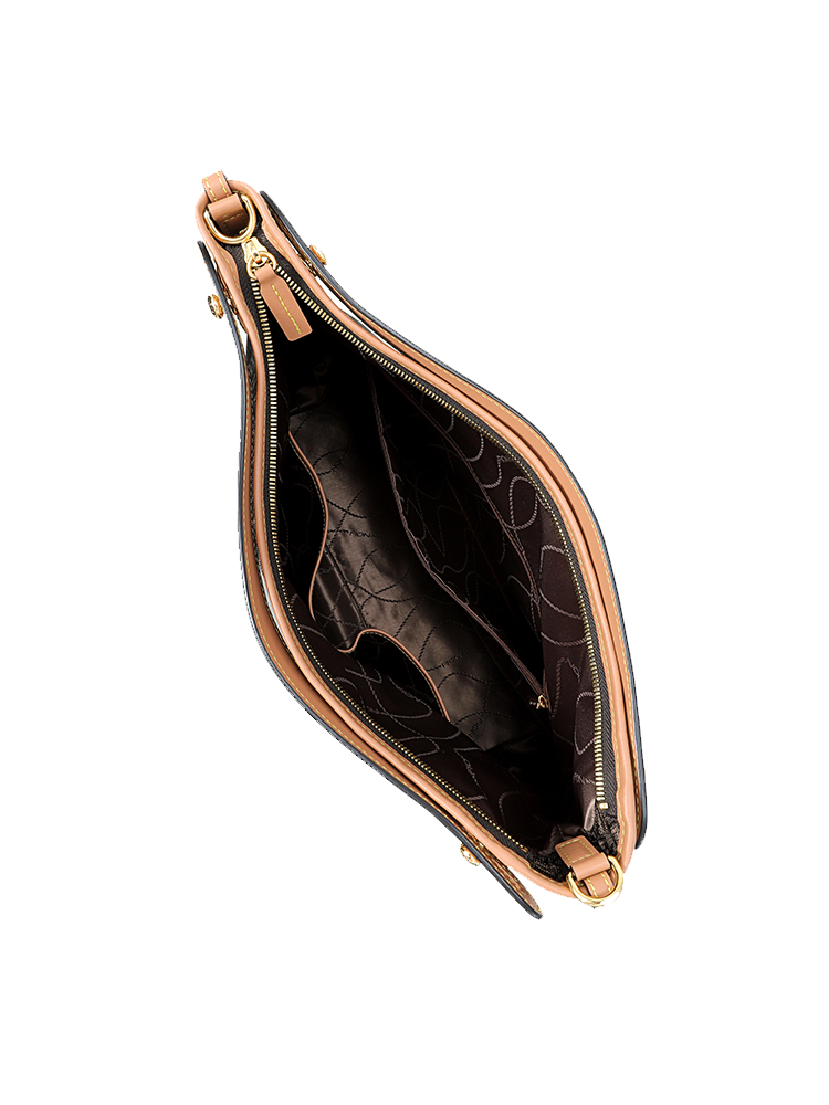 FION Palace Jacquard with Leather Handbag