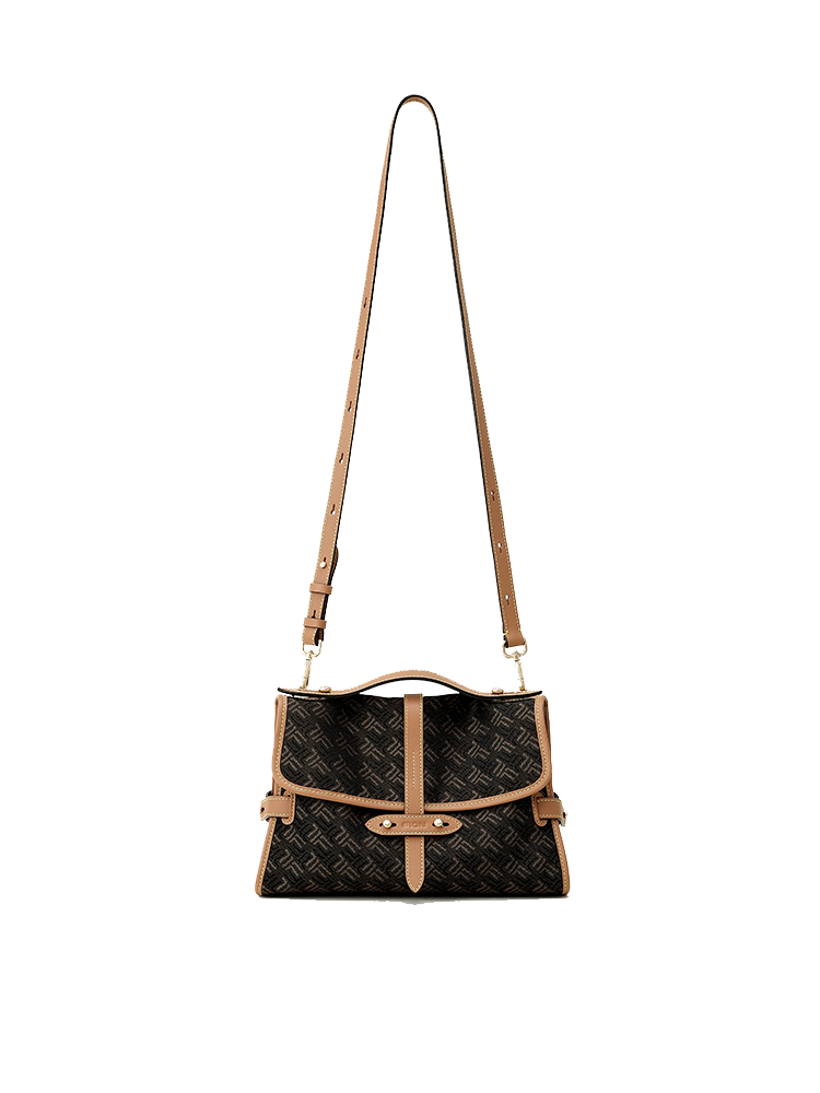 FION Y Island Jacquard with Leather Crossbody & Shoulder Bag