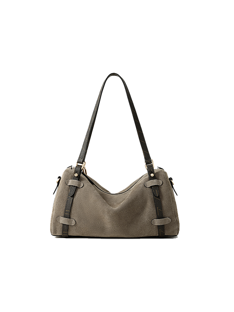 FION Suede Boston Bag