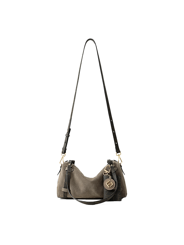 FION Suede Boston Bag