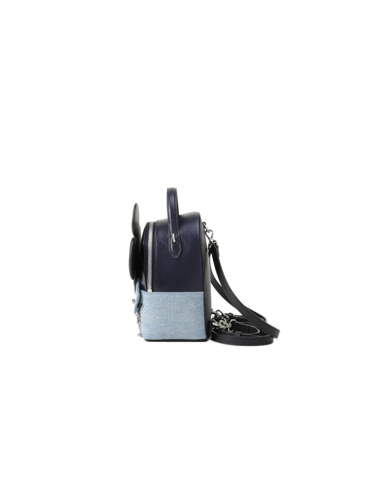 Mickey Mouse Denim with Leather Backpack – FION ASIA