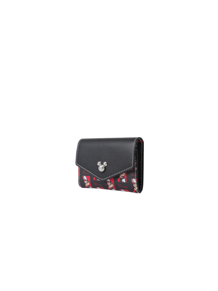 Mickey Mosue PVC with Leather Short Wallet
