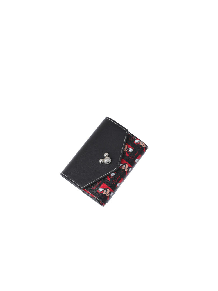 Mickey Mosue PVC with Leather Short Wallet