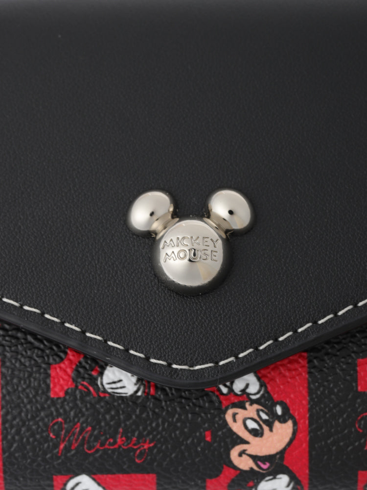 Mickey Mosue PVC with Leather Short Wallet