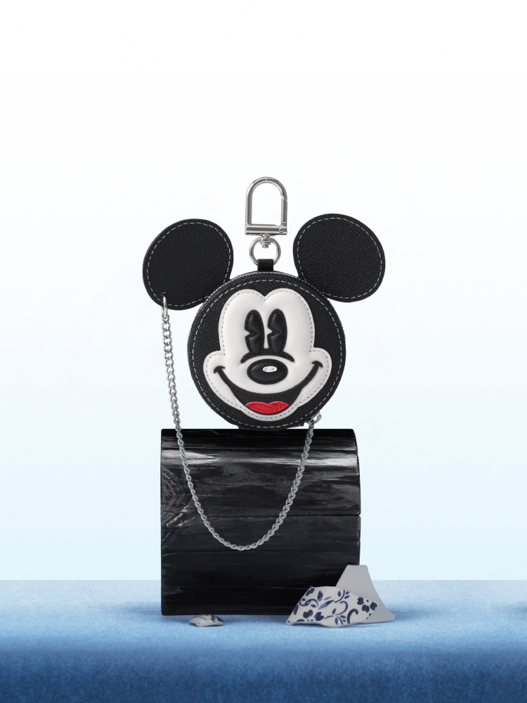 Mickey Mouse Leather Coin Purse with Chain Strap