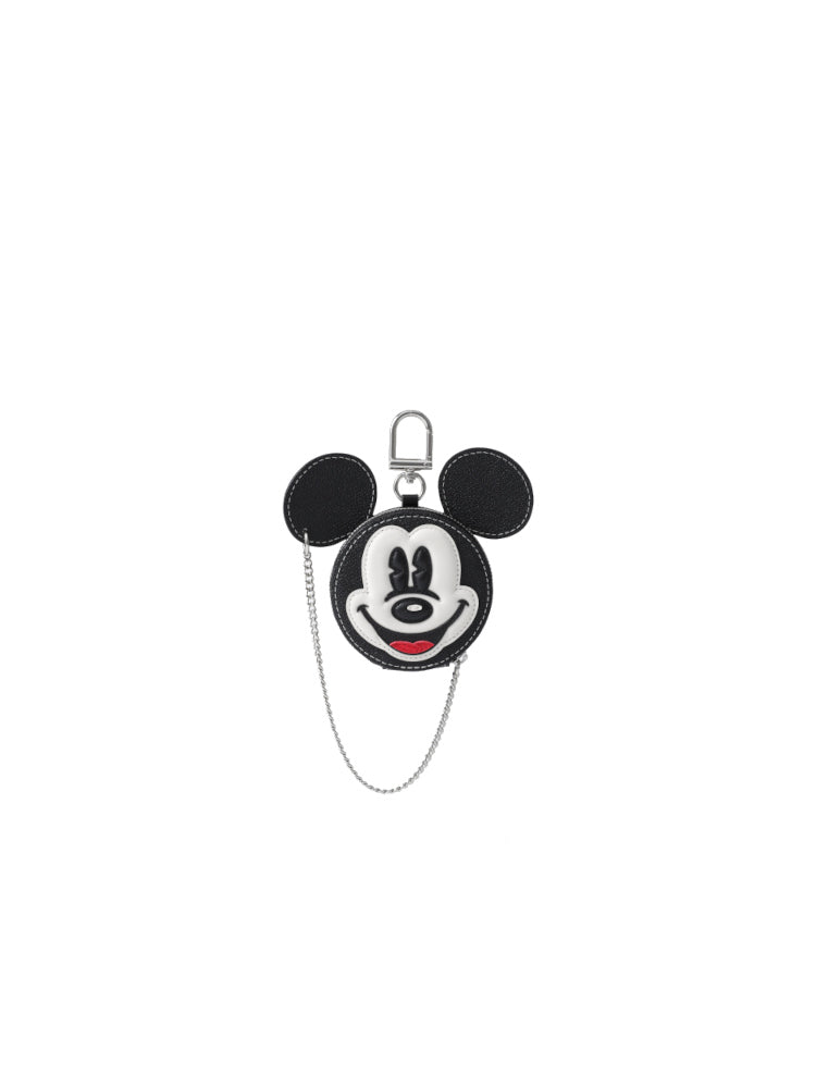 Mickey Mouse Leather Coin Purse with Chain Strap