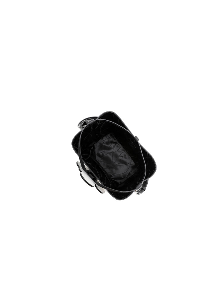 Mickey Mouse Black & White Leather Hobo Bag