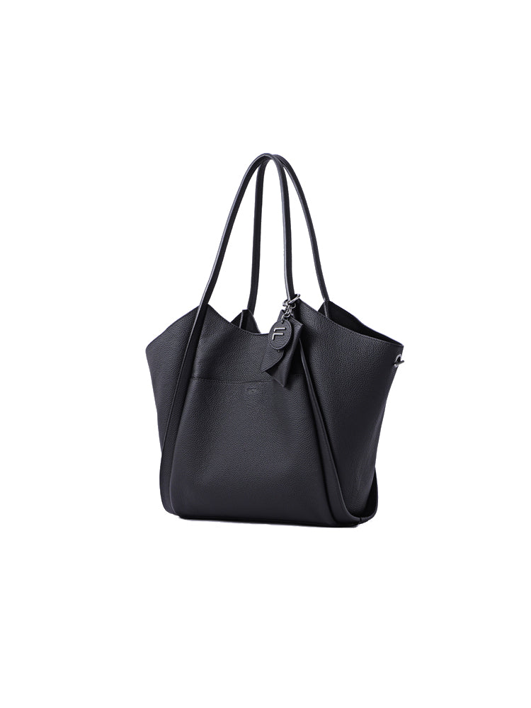 Basket Jacquard with Leather Tote Bag