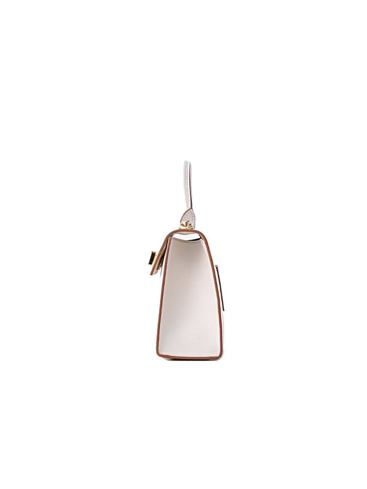 Stars Leather Top Handle Bag