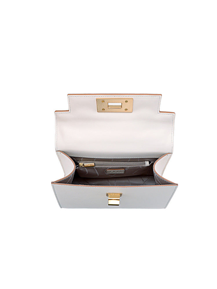 Stars Leather Top Handle Bag