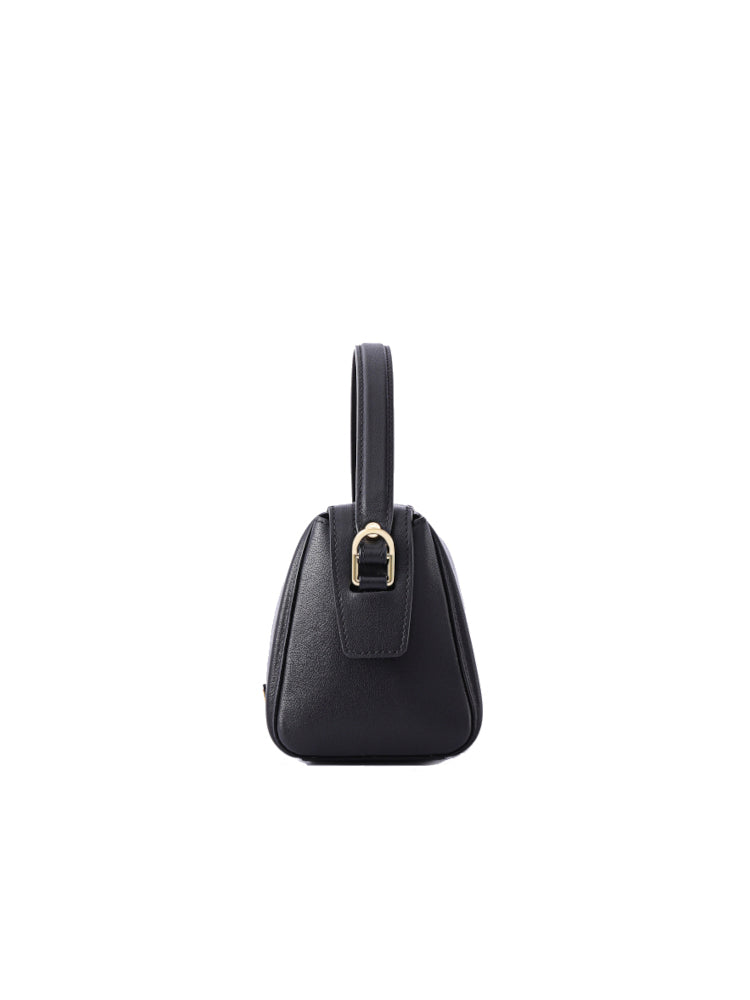 Arc Leather Top Handle Bag