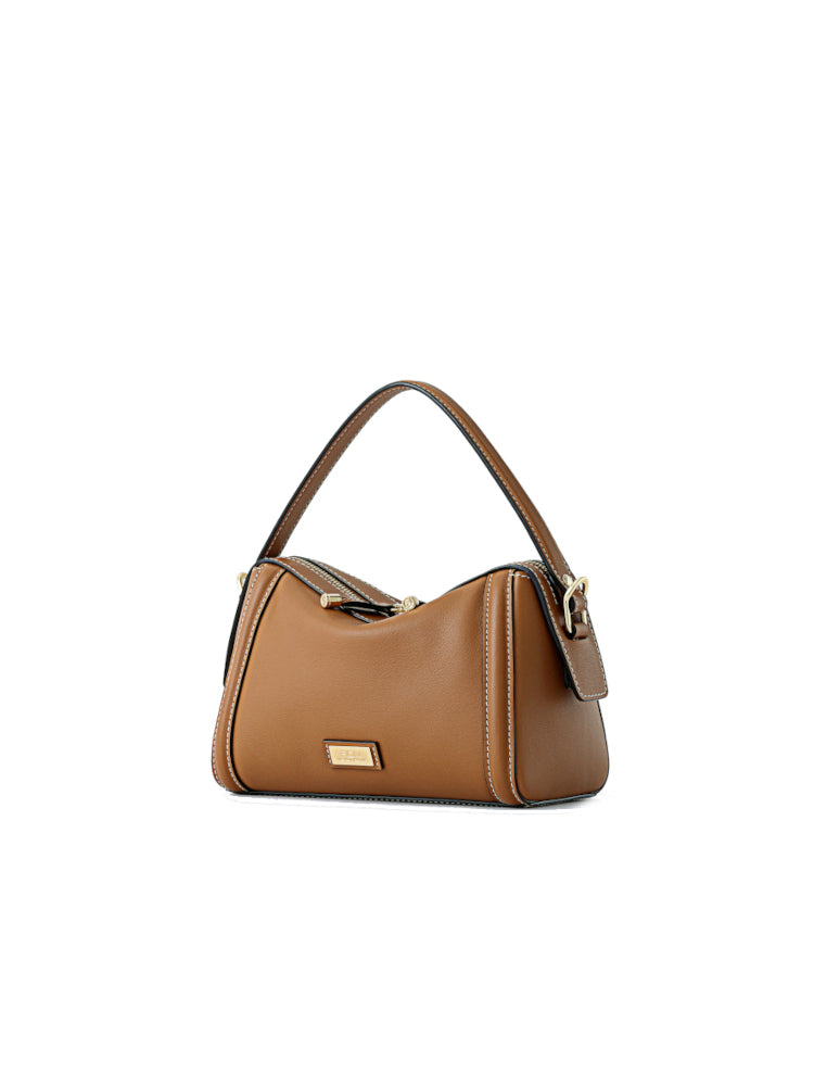 Arc Leather Top Handle Bag