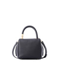 Cube Leather Top Handle Bag