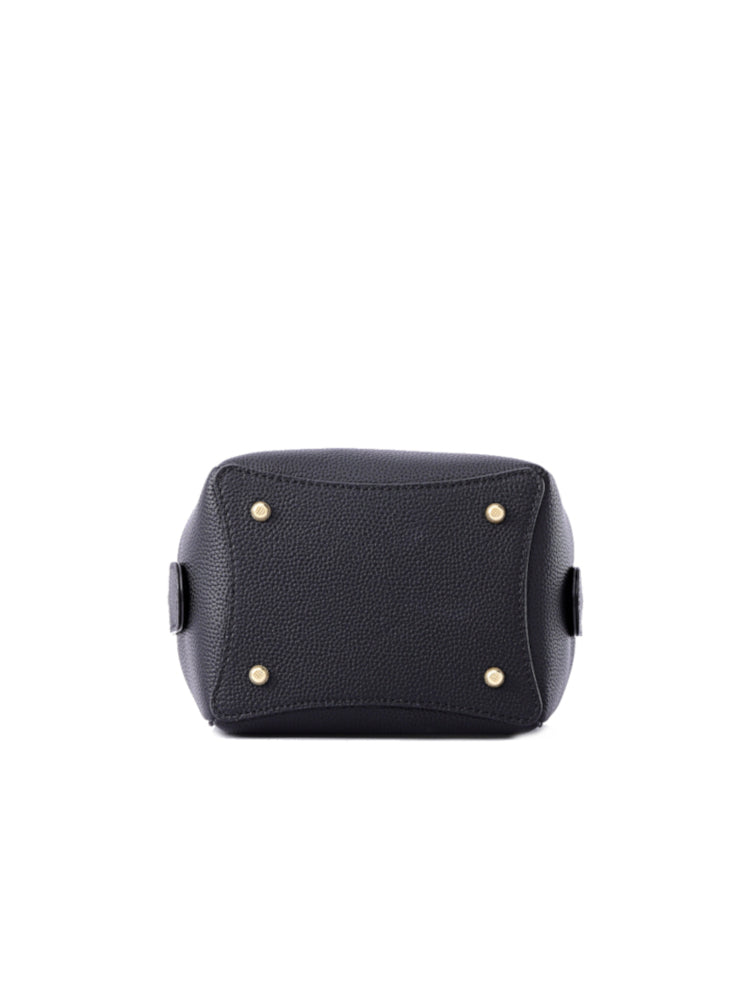 Cube Leather Top Handle Bag
