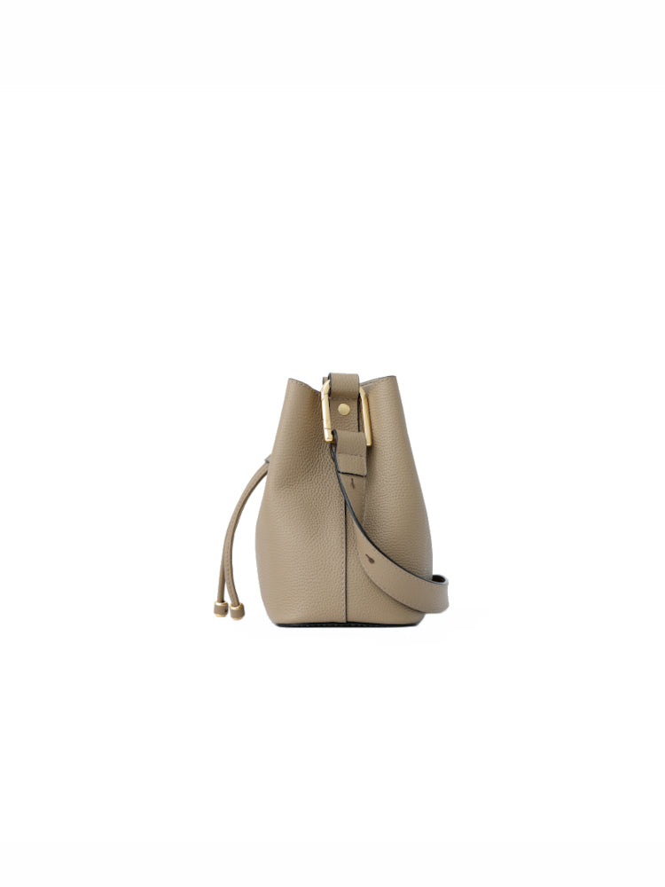 Cube Drawstring Leather Bucket Bag – FION ASIA - Main Image