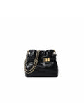 Note Chain Leather Medium Hobo Bag