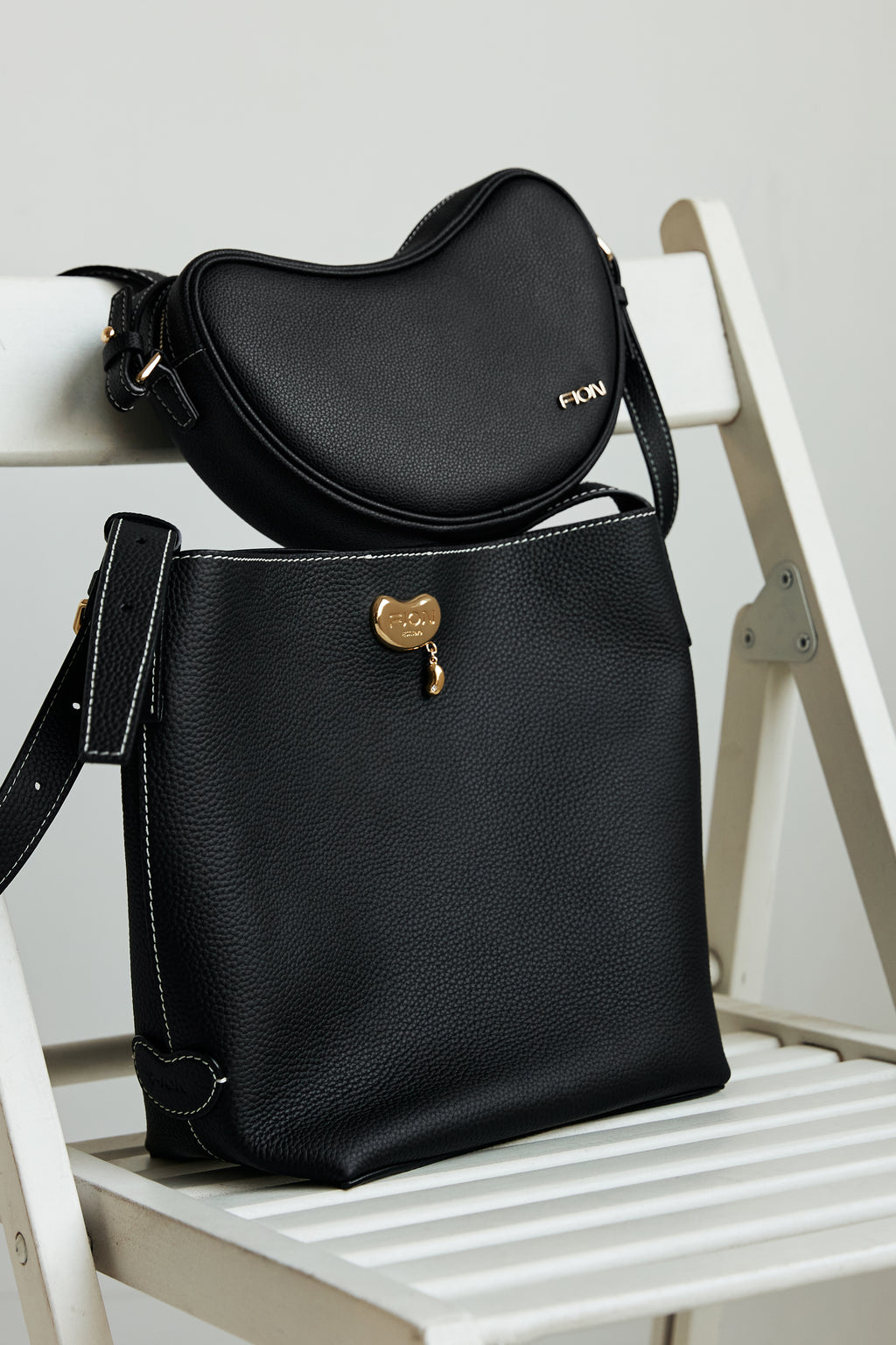 Love Sick Leather Medium Bucket Bag