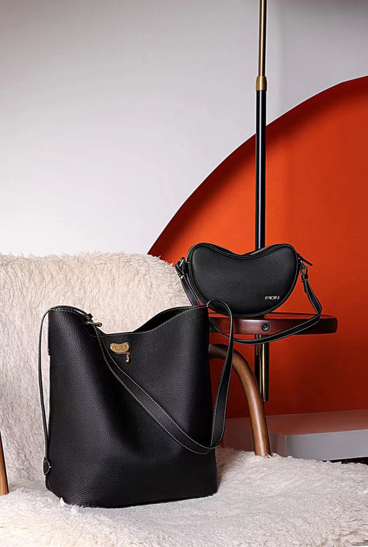 Love Sick Leather Large Bucket Bag