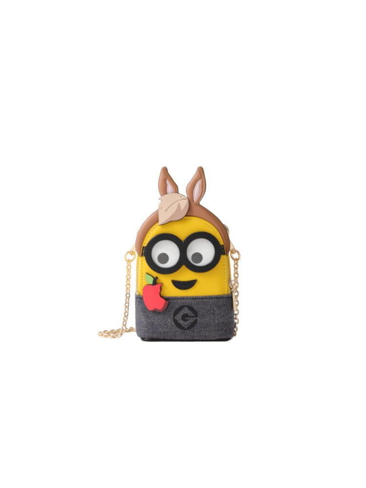 Minions Horse Denim with Leather Mini Crossbody & Shoulder Bag