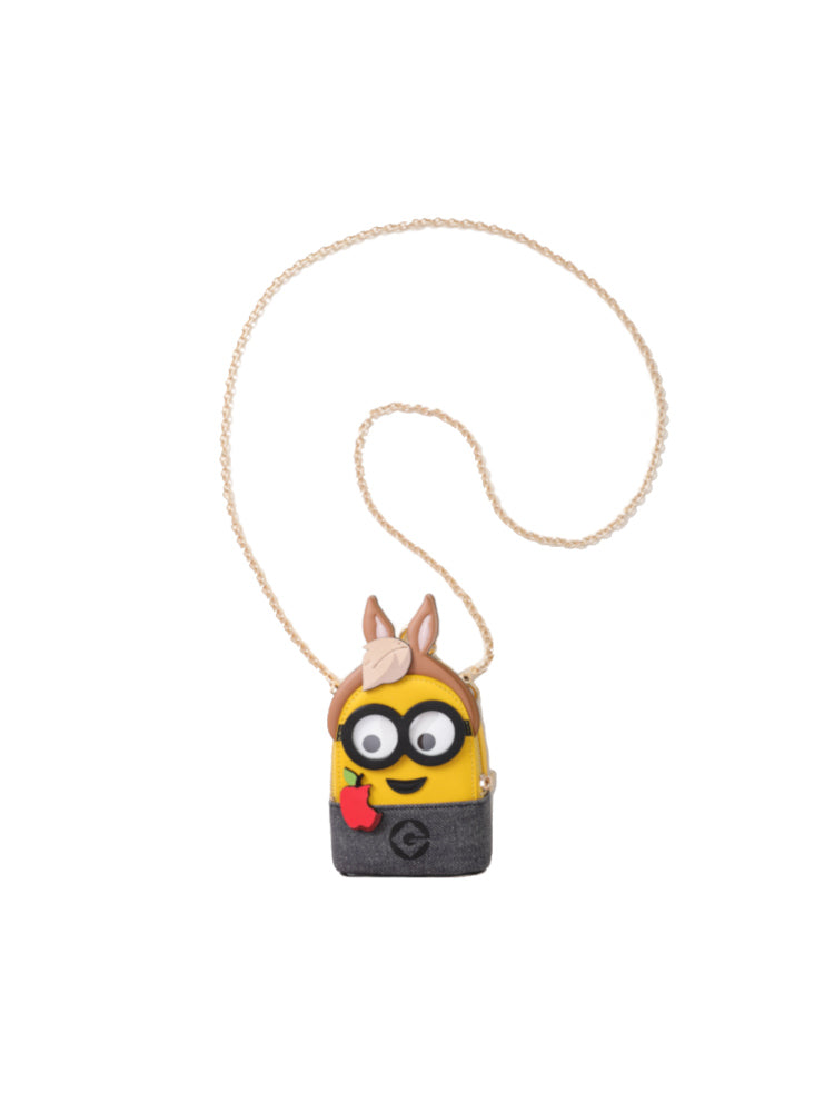 Minions Horse Denim with Leather Mini Crossbody & Shoulder Bag