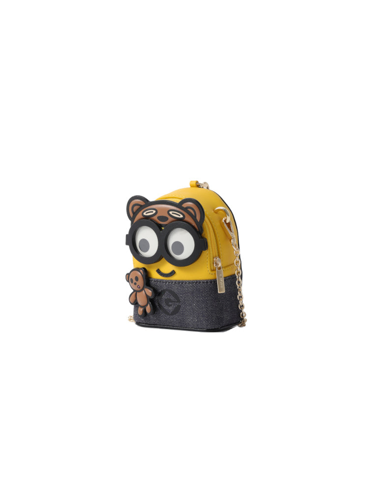 (Restock) Minions Bob & Tim Denim with Leather Mini Crossbody & Shoulder Bag