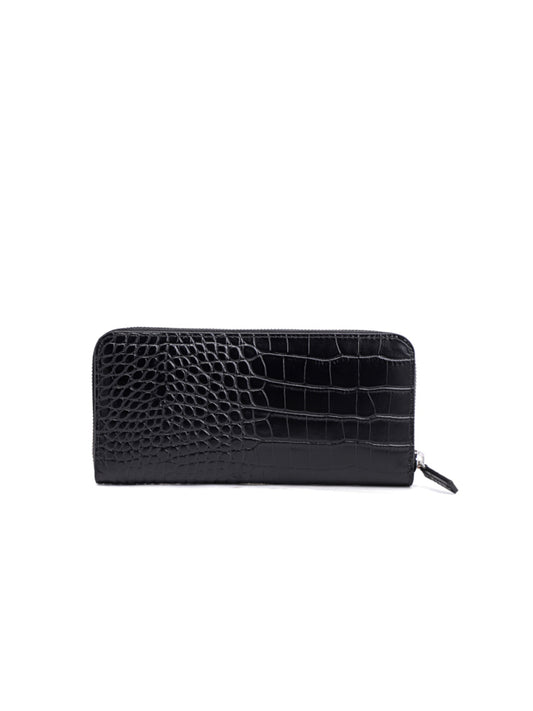 Dark Light Leather Long Wallet