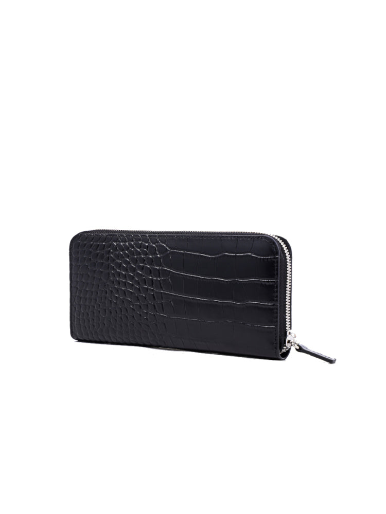 Dark Light Leather Long Wallet