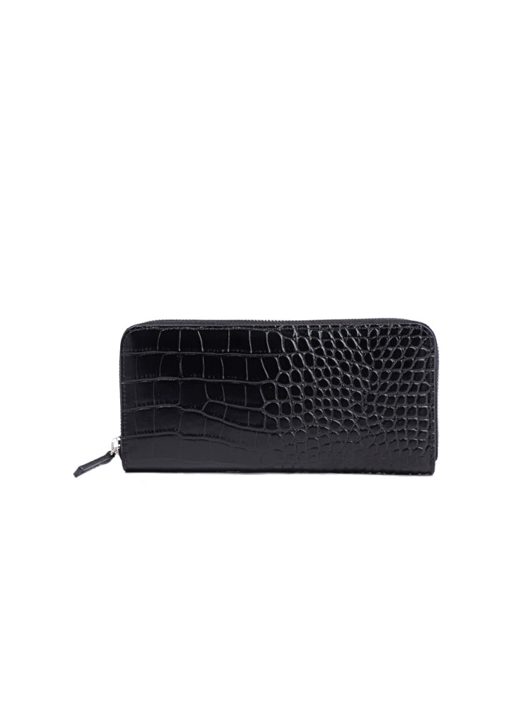 Dark Light Leather Long Wallet