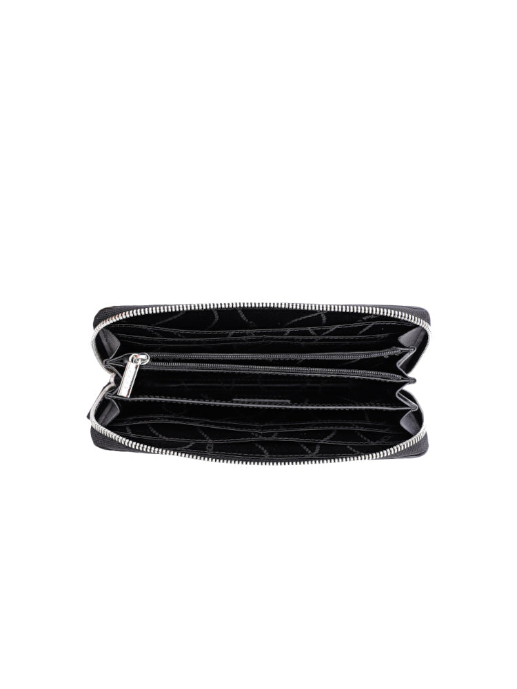 Dark Light Leather Long Wallet