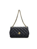 Platinum Grille Quilting Leather Crossbody & Shoulder Handbag