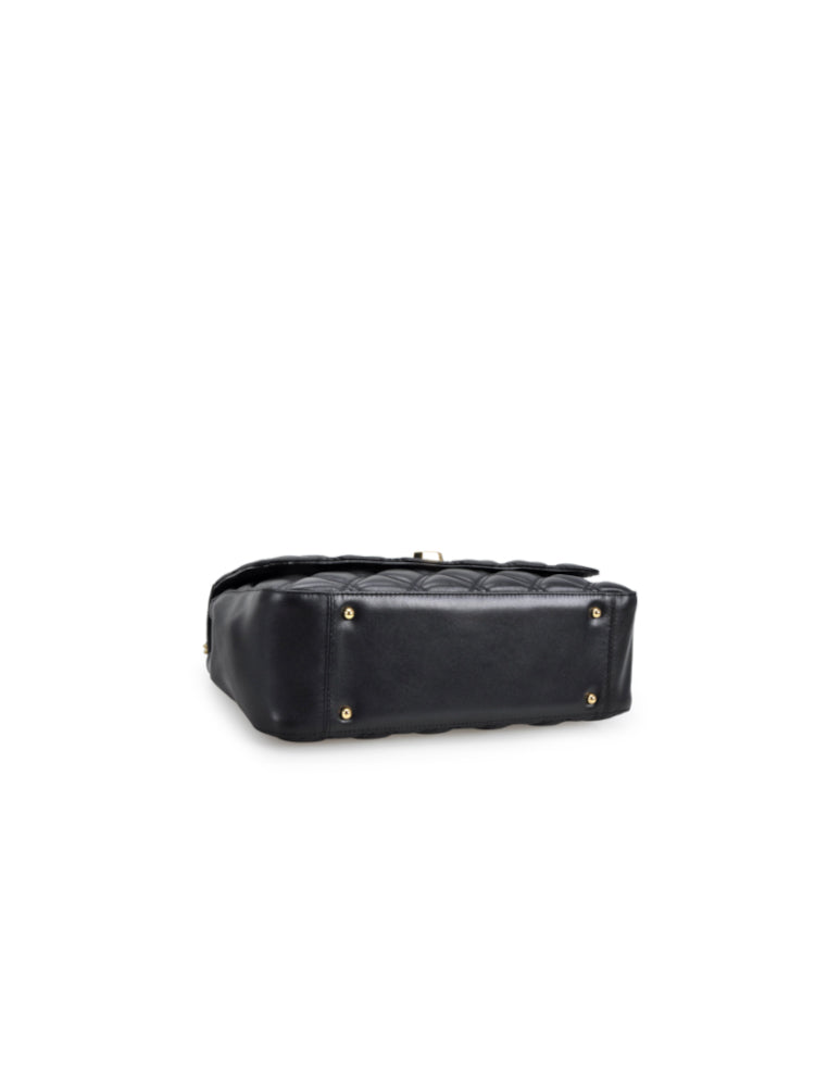 Platinum Grille Quilting Leather Crossbody & Shoulder Handbag