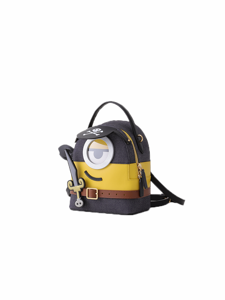 Minions & Monsters Denim with Leather Backpack
