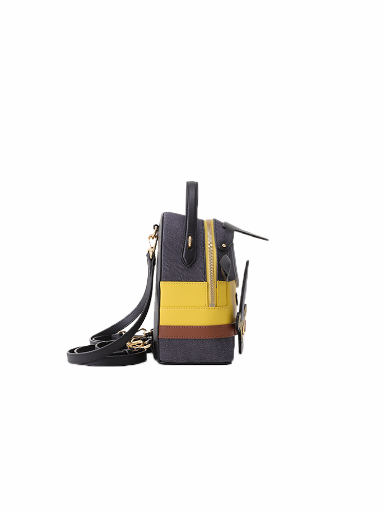 Minions & Monsters Denim with Leather Backpack