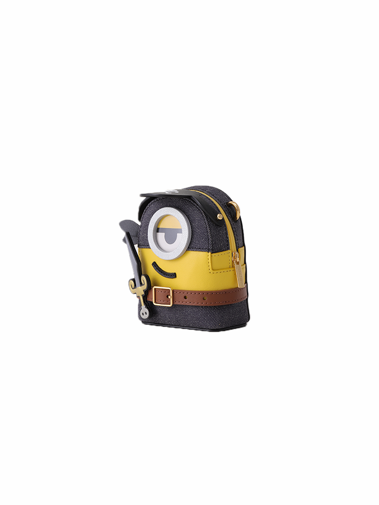 (In Stock) Minions & Monsters Denim with Leather Mini Crossbody & Shoulder Bag
