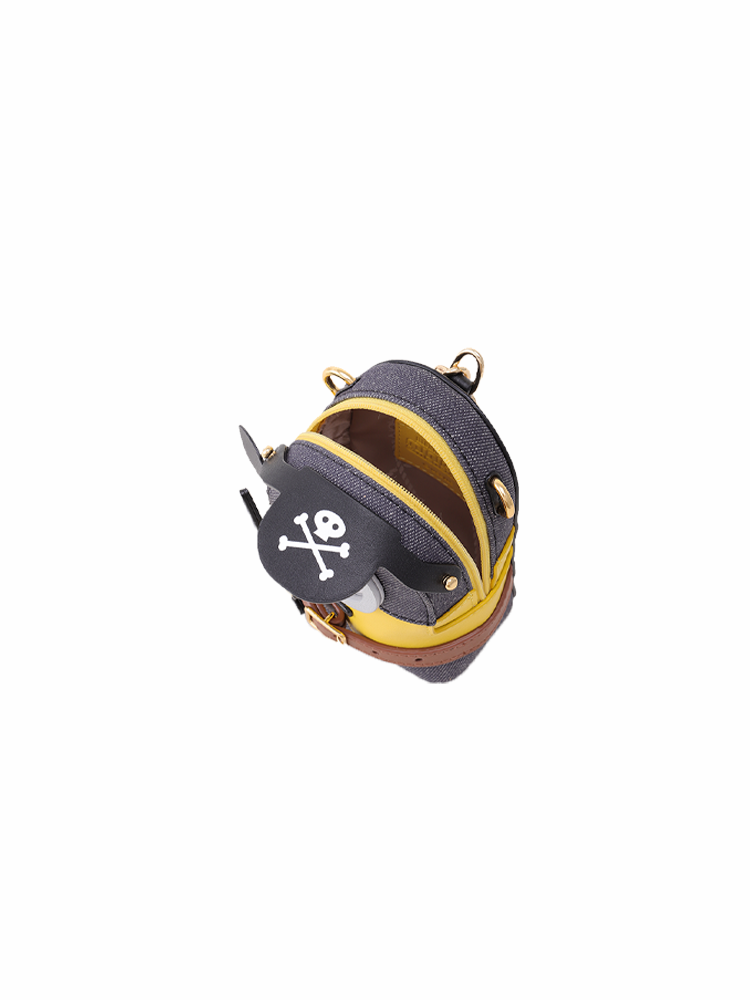 (In Stock) Minions & Monsters Denim with Leather Mini Crossbody & Shoulder Bag